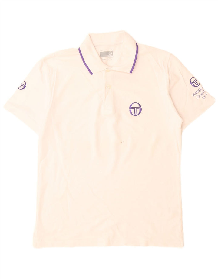 Sergio Tacchini muška polo majica s grafičkim motivima Mala bijela pamučna