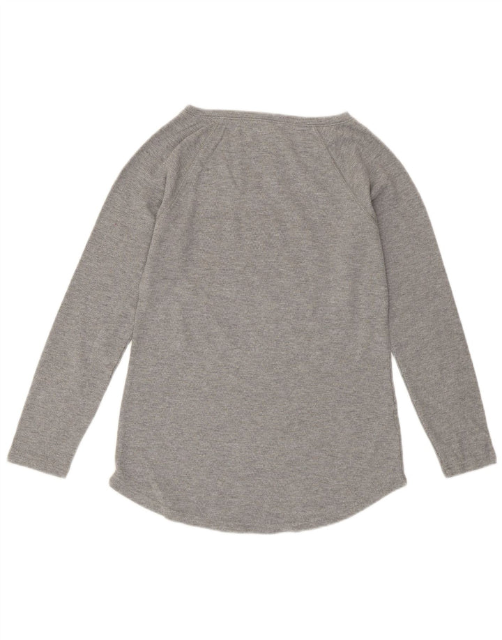 Eddie Bauer Ženska majica dugih rukava UK 12 srednje siva Fair Isle pamuk