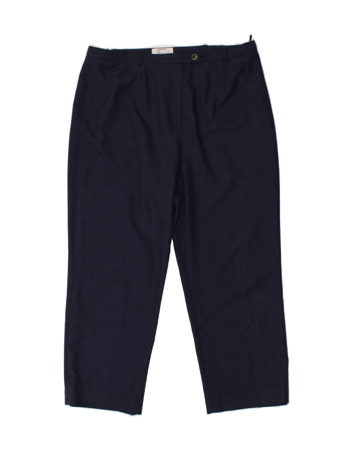 ST. BERNARD Womens Classics Slim Casual Trousers W38 L29 Navy Blue Vintage St. Bernard and Second-Hand St. Bernard from Messina Hembry 