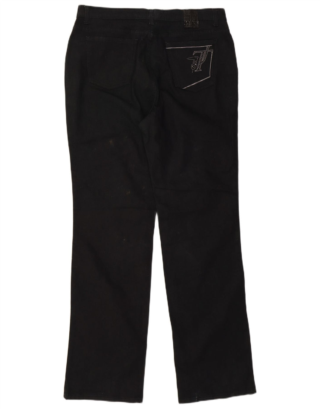 TRUSSARDI muške ravne traperice W36 L33 crni pamuk