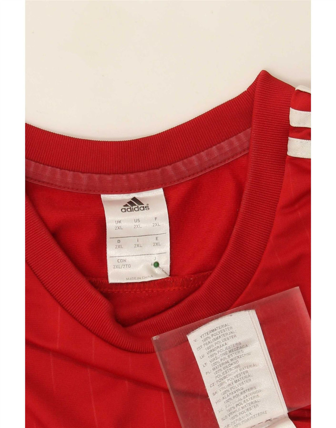 Adidas muška majica dugih rukava 2XL poliester crvene boje