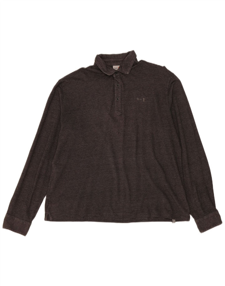 Slam muška polo majica dugih rukava 3XL siva s pjegama