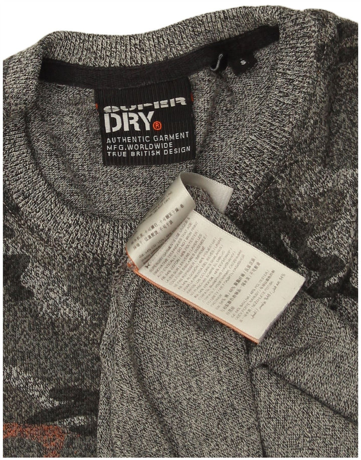 SUPERDRY muška majica kratkih rukava s grafičkim motivima Mala siva kamuflažna pamuk