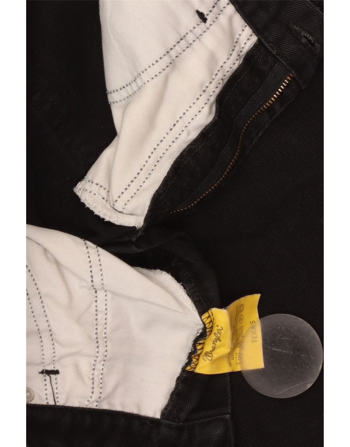 Wrangler muške teksaške ravne traperice W33 L34 crni pamuk