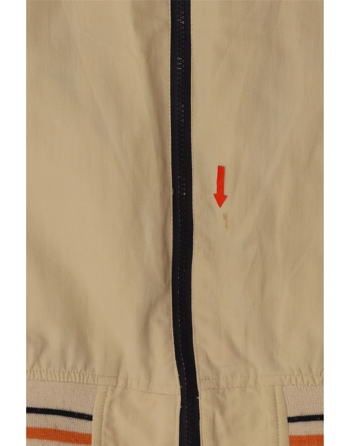 AMERICANINO Mens Graphic Bomber Jacket UK 38 Medium Beige Nylon Vintage Americanino and Second-Hand Americanino from Messina Hembry 
