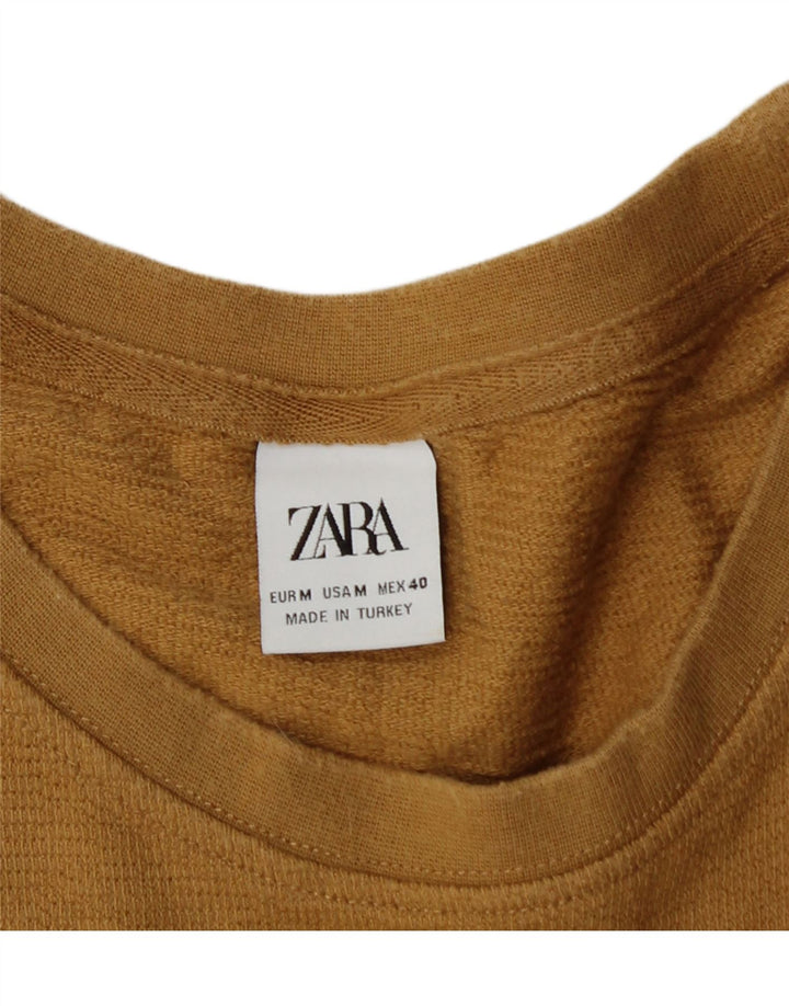 Zara ženska prevelika majica kratkih rukava UK 12 srednje smeđa