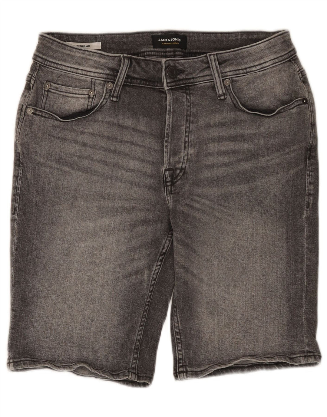 Jack & Jones muške obične traper kratke hlače male W29 sivi pamuk