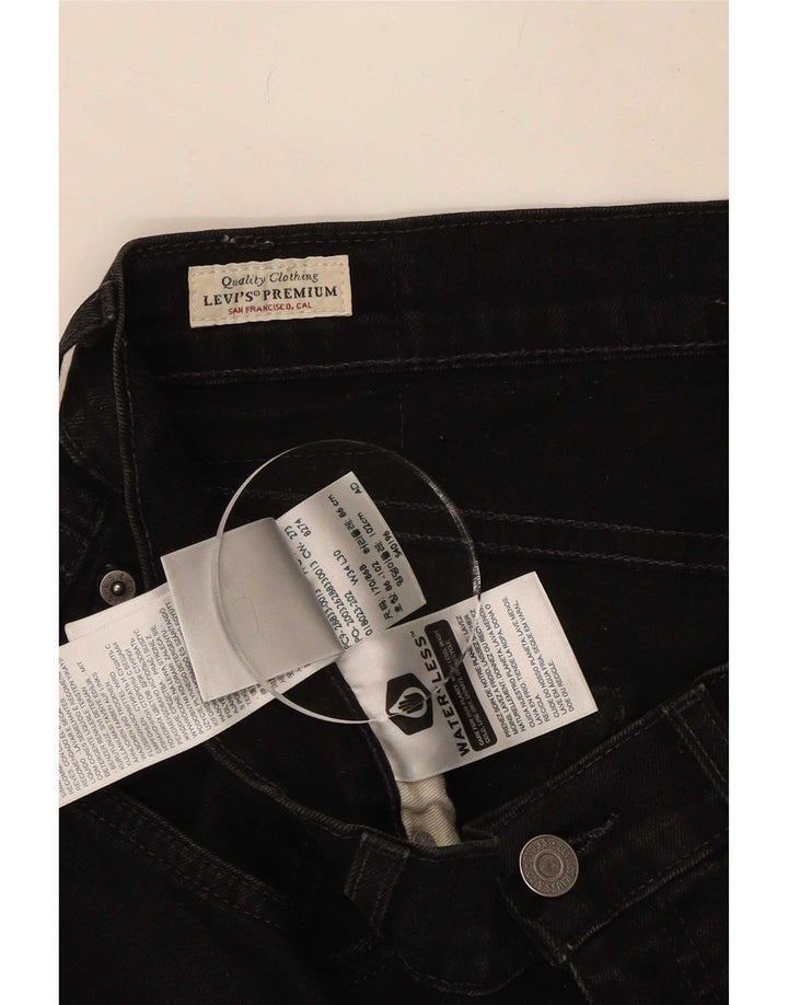 Levi's muške uske traperice W34 L30 crni pamuk