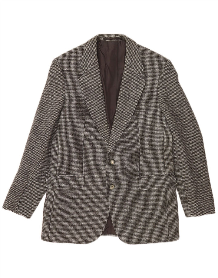 Harris Tweed muški sako sa 2 gumba UK 38 srednje sivi karirani