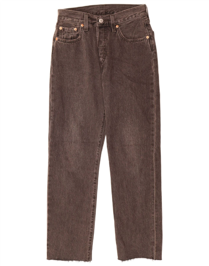Levi's ženske 501 ravne traperice W25 L28 sivi pamuk