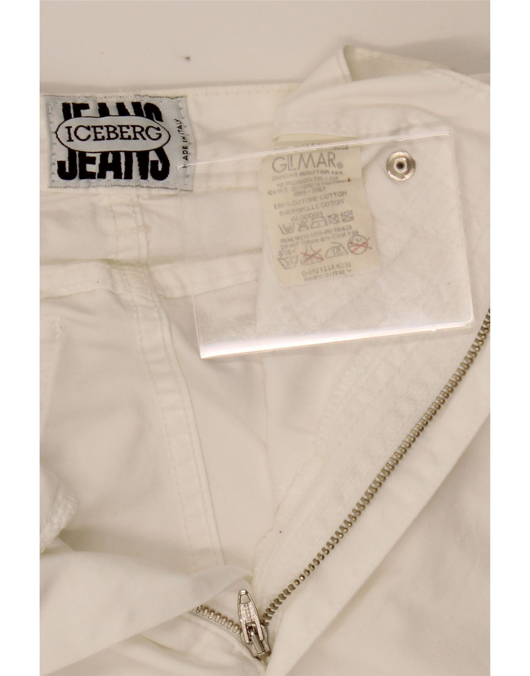 ICEBERG Womens Slim Jeans W23 L30 White Cotton Vintage Iceberg and Second-Hand Iceberg from Messina Hembry 