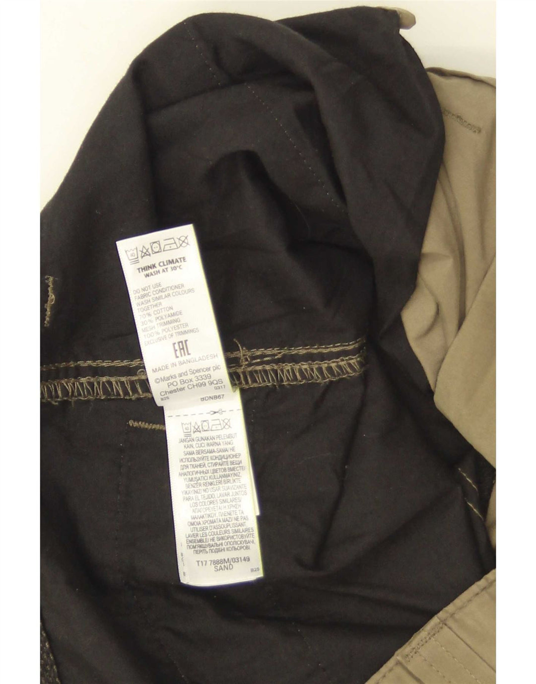 Marks & Spencer muške kargo kratke hlače W34 veliki kaki pamuk