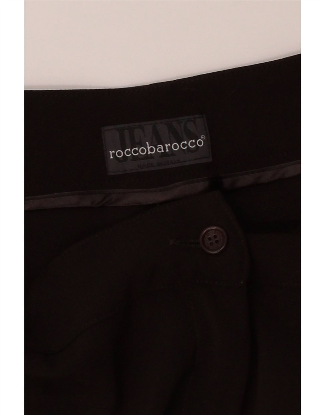 ROCCOBAROCCO Womens Straight Chino Trousers W34 L28 Brown Polyester Vintage Roccobarocco and Second-Hand Roccobarocco from Messina Hembry 