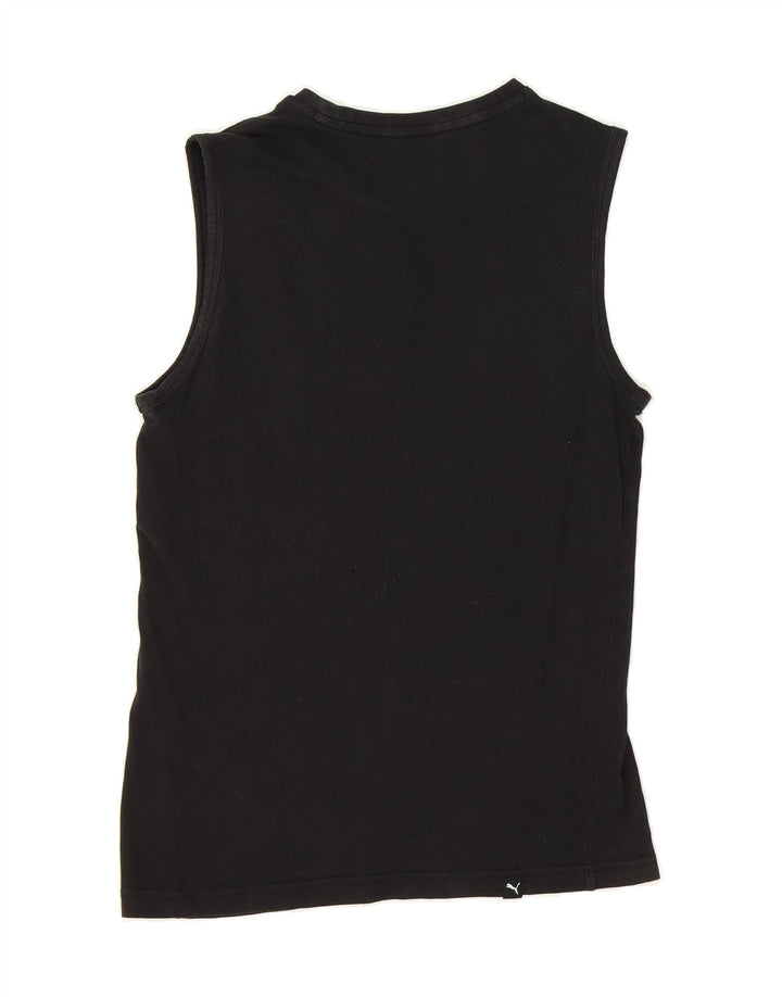 PUMA Mens Graphic Vest Top Small Black Cotton Vintage Puma and Second-Hand Puma from Messina Hembry 