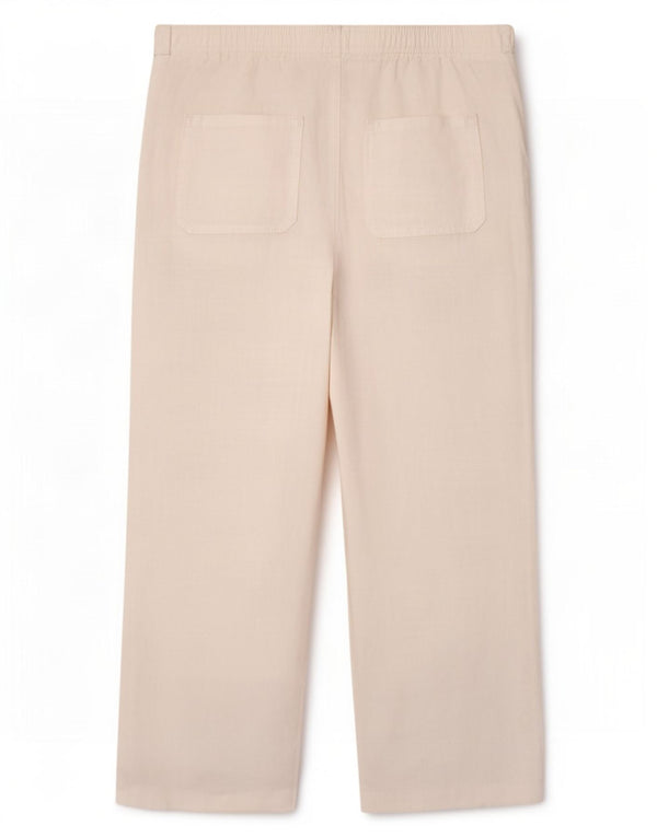 Marks & Spencer ženske široke chino hlače UK 18 XL W38 L27 bijeli lan
