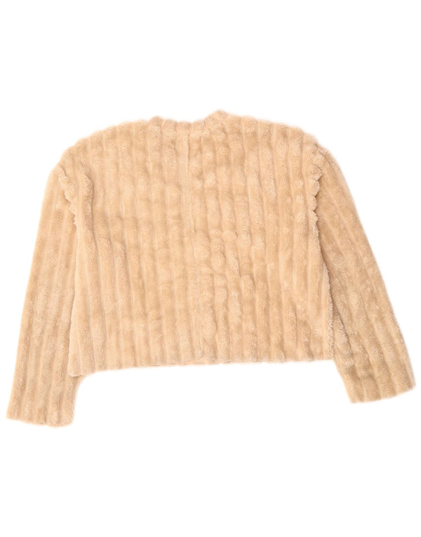 ZARA veliki ženski džemper od flisa UK 10 Small Beige