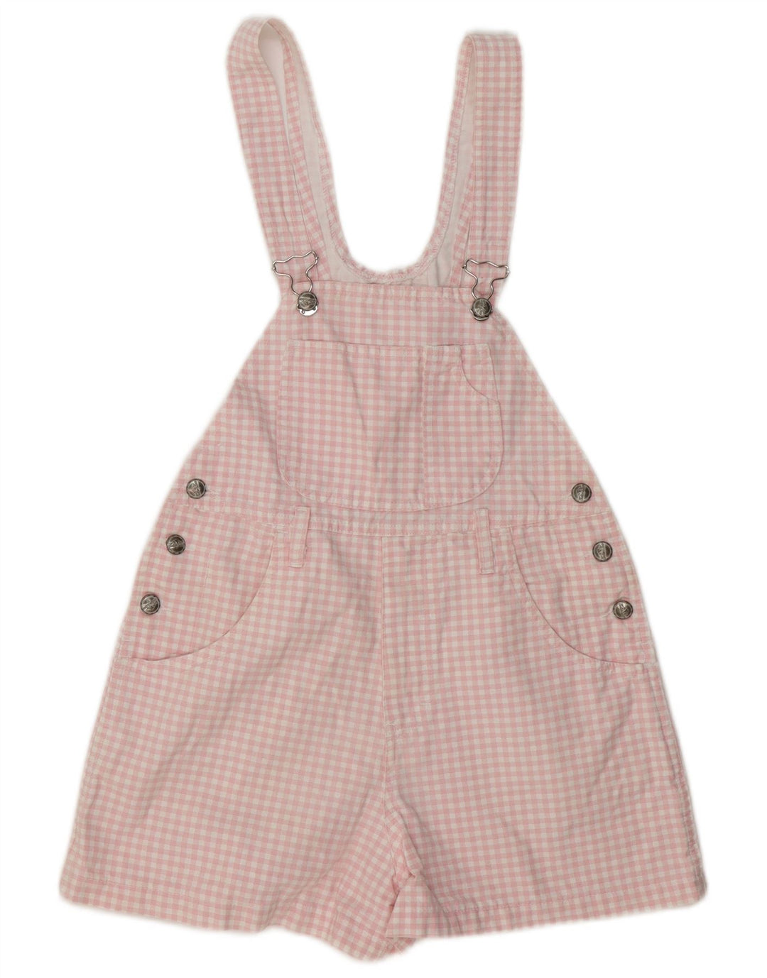 Vintage ženske gaćice kratke hlače IT 40 Small W30 Pink Gingham pamuk