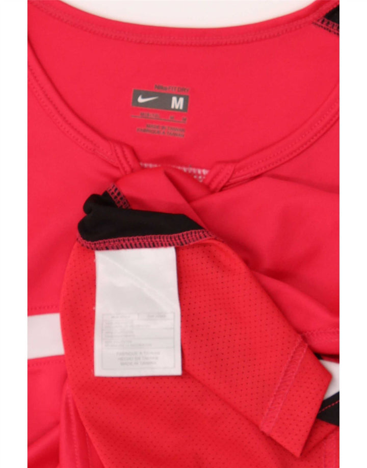 Nike Ženska Dri Fit majica kratkih rukava US 8/10 Medium Red Colourblock Poliester