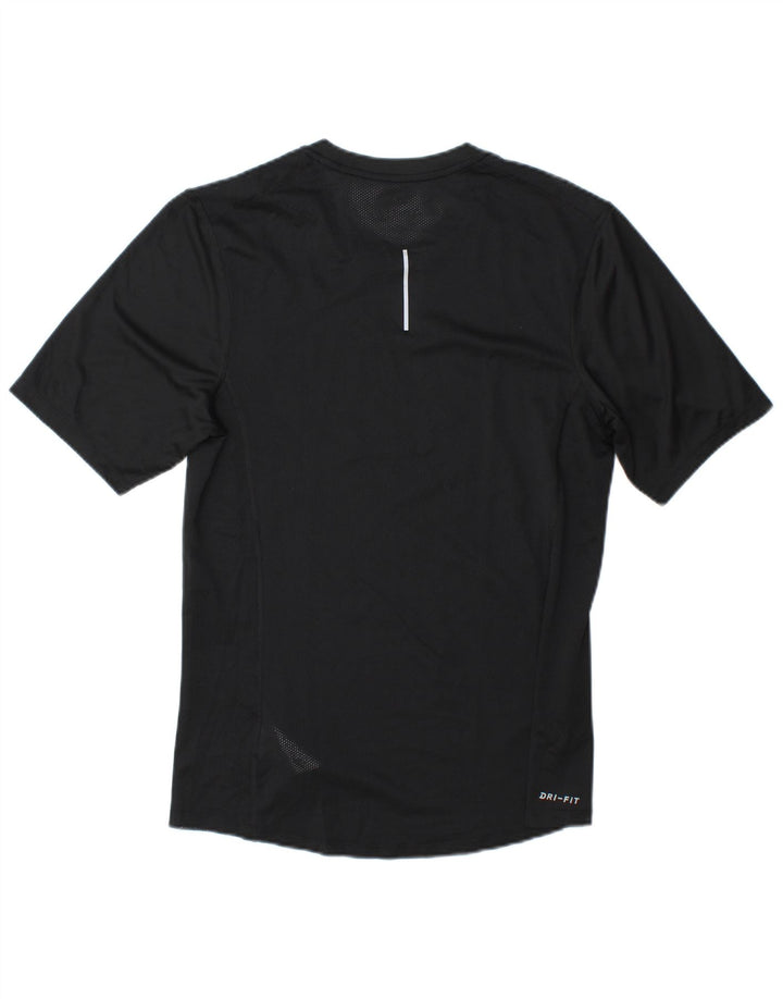 Nike Dri Fit majica kratkih rukava za trčanje Mali crni prugasti poliester
