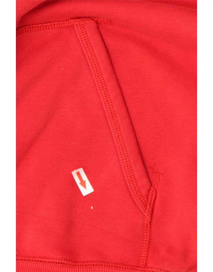 Veliki crveni pamučni džemper s kapuljačom Vans Versa Graphic