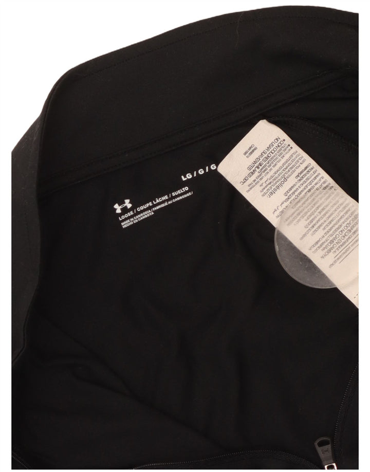 Under Armour, gornji dio trenirke s patentnim izrezom, veliki crni poliester