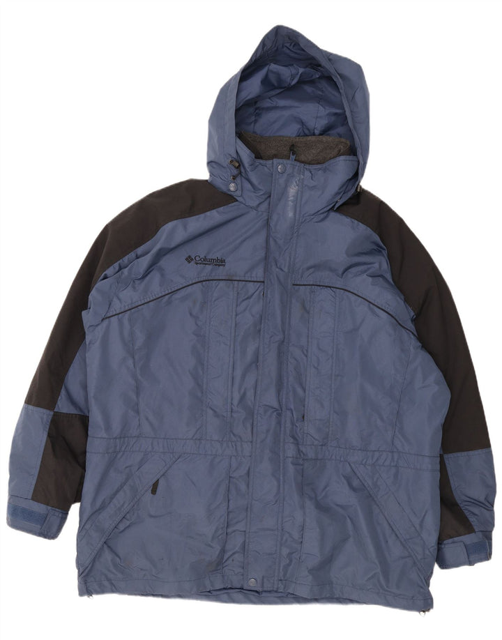 Columbia Mens Interchange Windbreaker Jakna UK 42 XL Blue Colourblock
