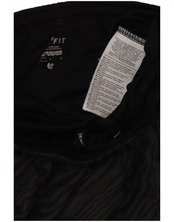 NIKE Muške kratke sportske hlače Dri Fit s apstraktnim uzorkom, veliki sivi poliester