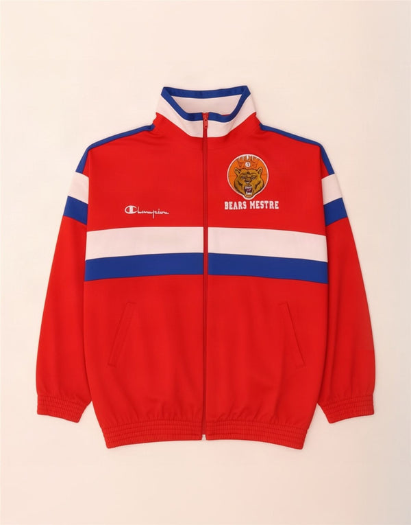 Gornja jakna trenirke Champion Boys Bears 11-12 godina Large Red Colourblock