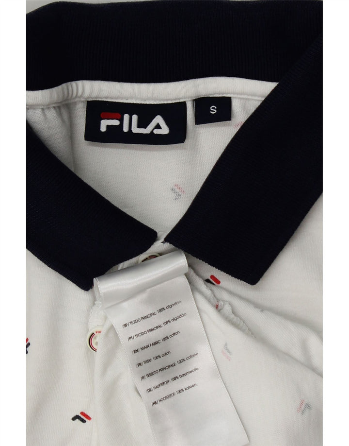 Fila muška polo majica s grafičkim motivima Mala bijela pamučna