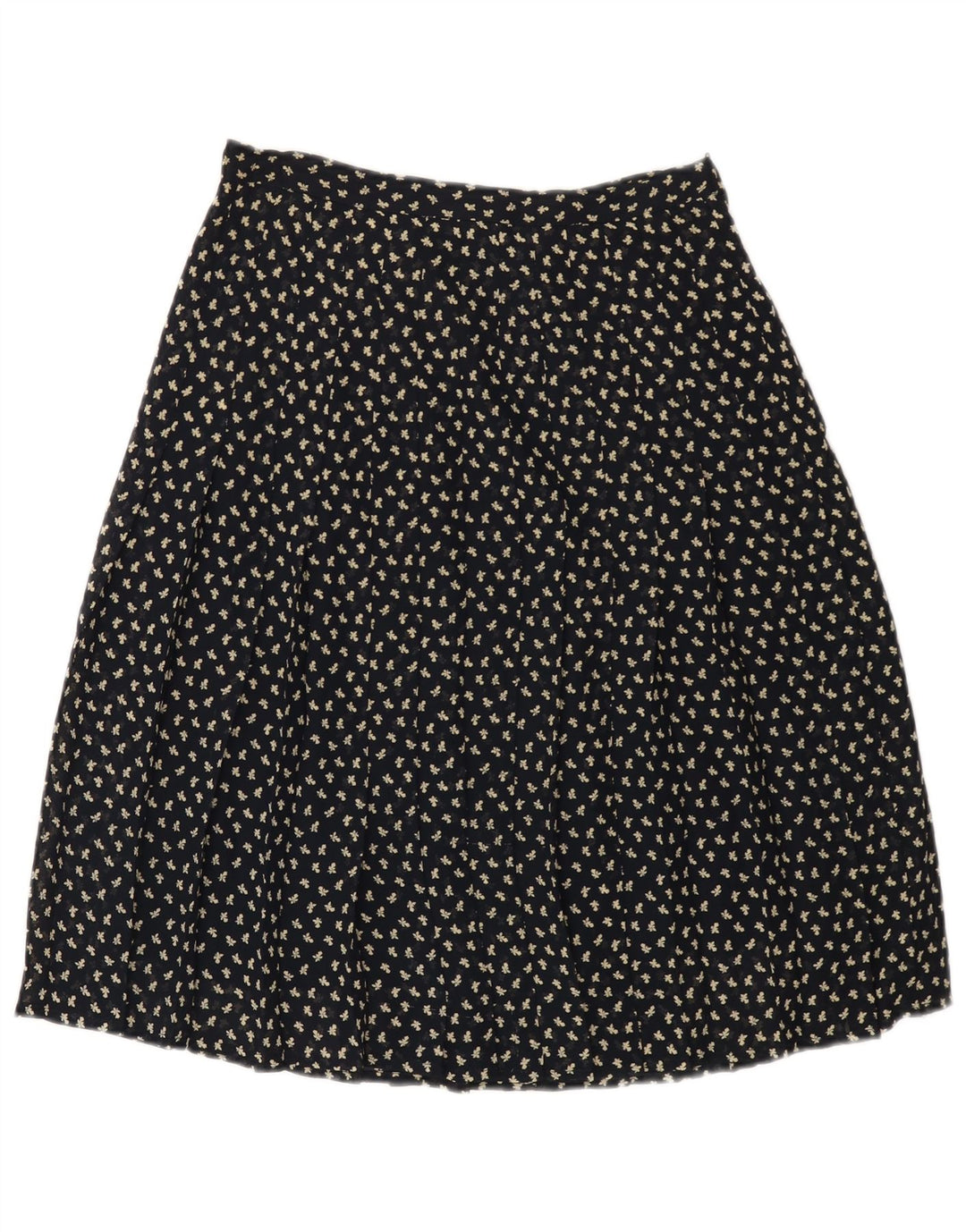 VINTAGE ženska suknja A-kroja visokog struka IT 44 srednje veličine W26 tamnoplava cvjetna