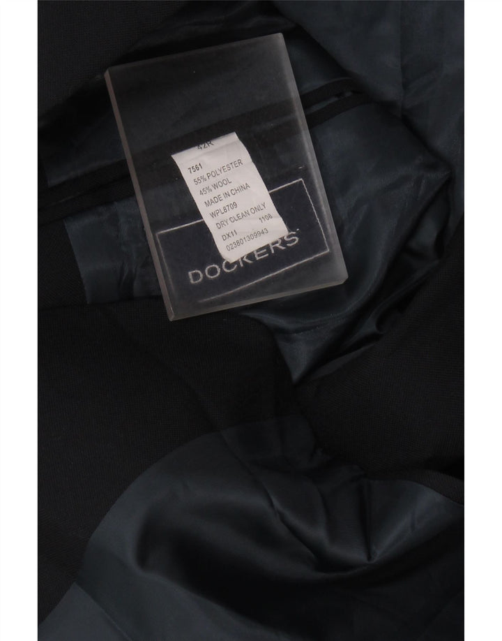 DOCKERS Muška jakna sa 2 gumba UK 42 XL crni poliester