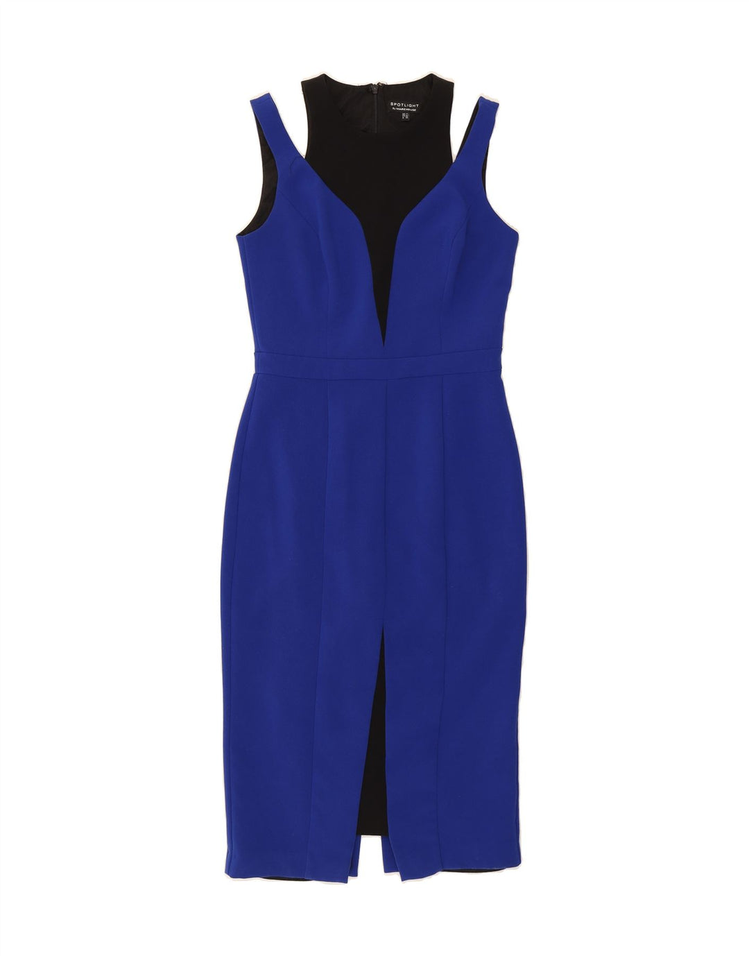 WAREHOUSE Womens Sleeveless Bodycon Dress UK 10 Small Blue Polyester Vintage Warehouse and Second-Hand Warehouse from Messina Hembry 