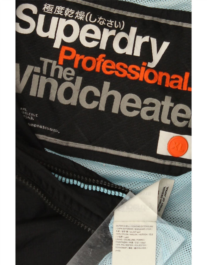 Superdry ženska kišna jakna s kapuljačom UK 18 XL crni najlon
