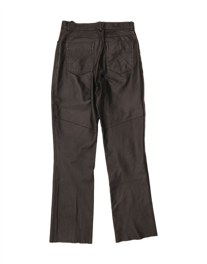 CANDA Womens Straight Leather Trousers EU 38 Medium W28 L31 Black Leather Vintage Canda and Second-Hand Canda from Messina Hembry 
