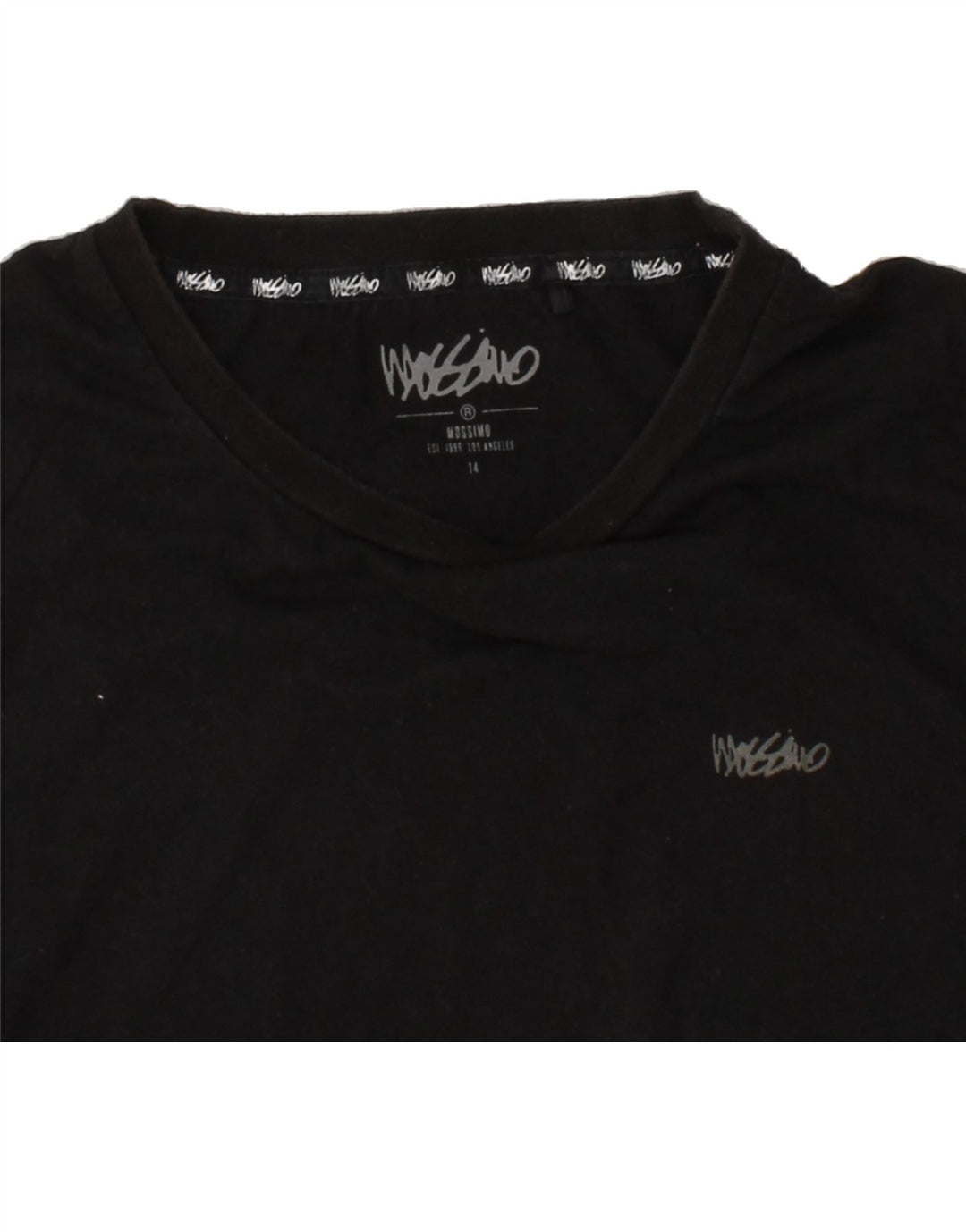 MOSSIMO Womens T-Shirt Top US 14 XL Black Cotton Vintage Mossimo and Second-Hand Mossimo from Messina Hembry 
