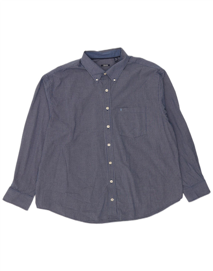 Izod muška široka košulja 2XL plavi karirani pamuk Classic