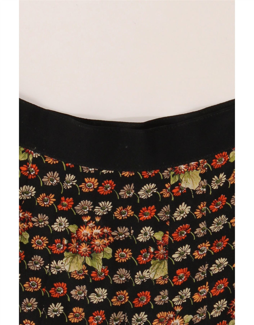 VINTAGE Womens A-Line Skirt W28 Medium  Black Floral Vintage Vintage and Second-Hand Vintage from Messina Hembry 