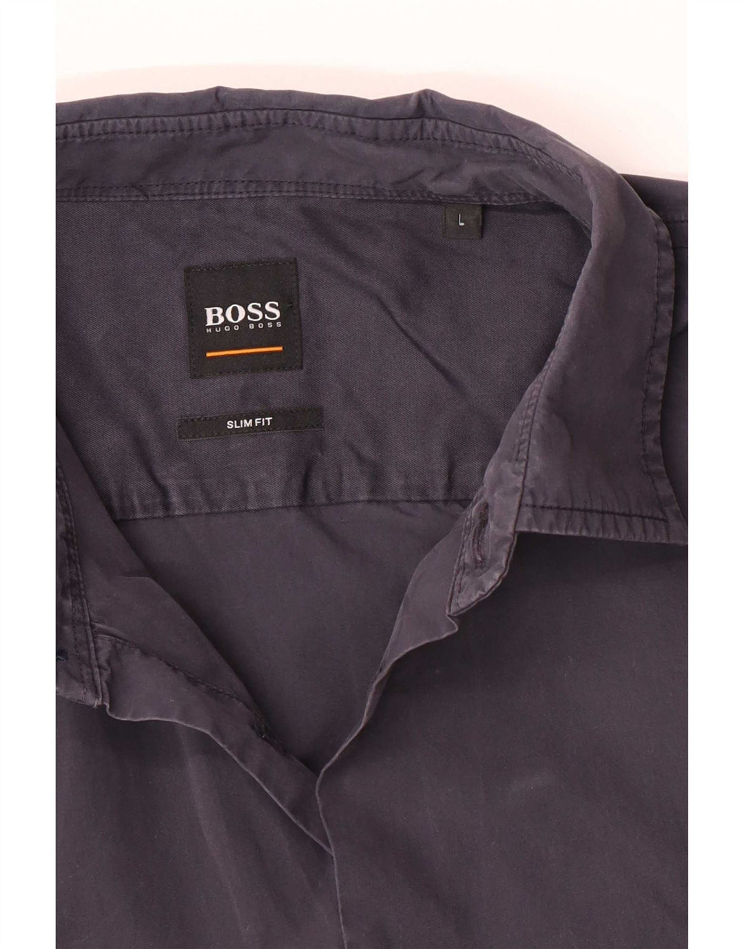 Hugo Boss Mens Slim Fit Shirt Large Navy Blue