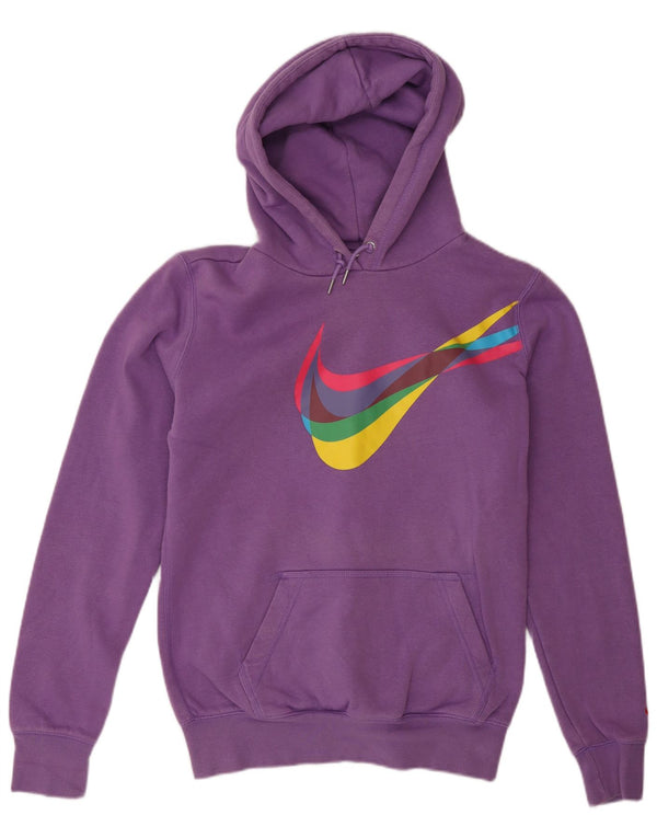 Nike Ženska majica s kapuljačom s kapuljačom UK 16 Large Purple Cotton