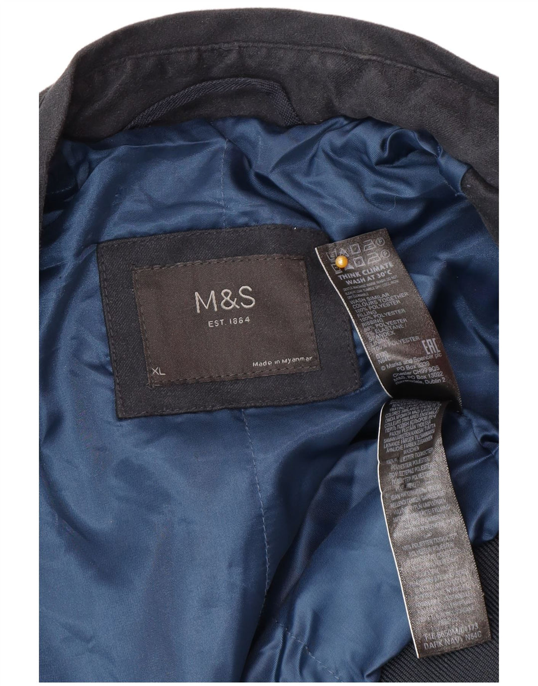 Marks & Spencer muška bomber jakna UK 42 XL tamnoplavi poliester