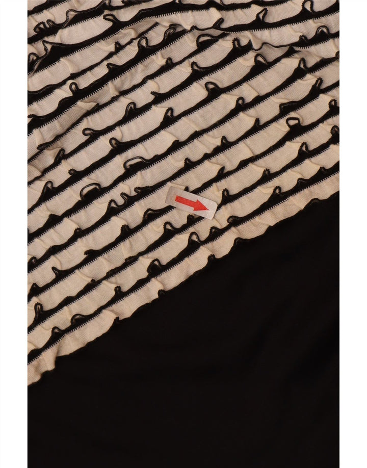 Zara ženska osnovna haljina bez rukava UK 8 Mala crna na pruge