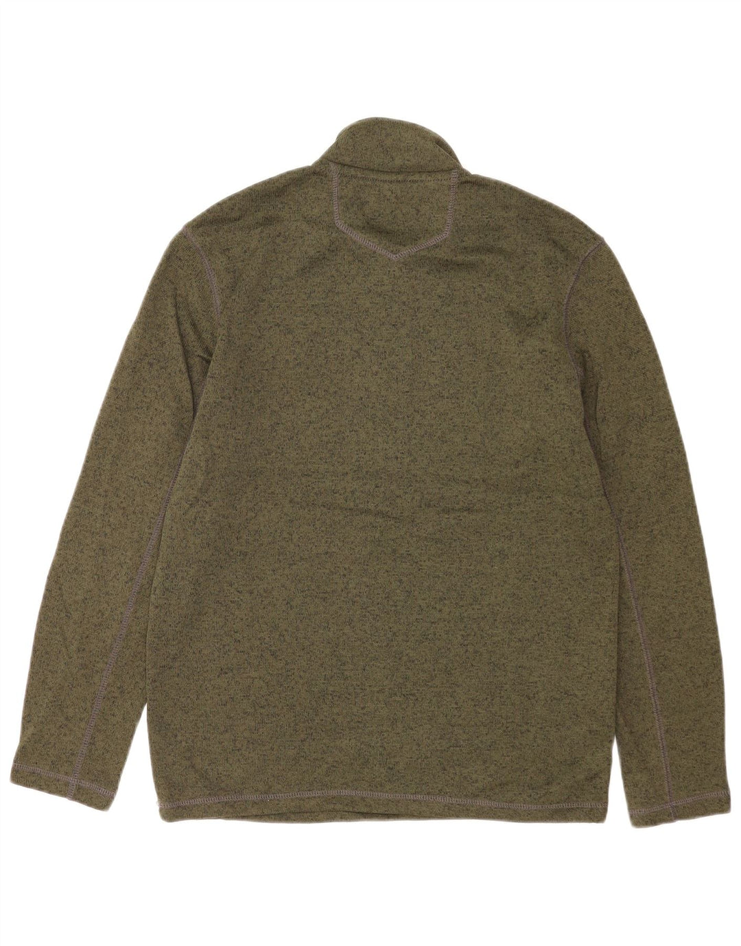 Eddie Bauer muška majica s izrezom i kratkim zatvaračem, mali zeleni pjegavi poliester