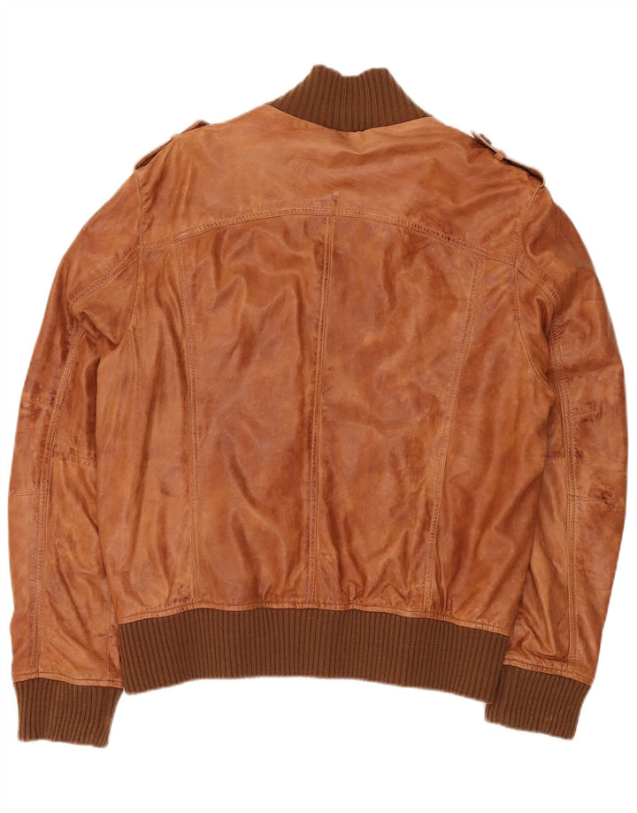 GYPSY muška vojna bomber kožna jakna UK 40 velika smeđa koža