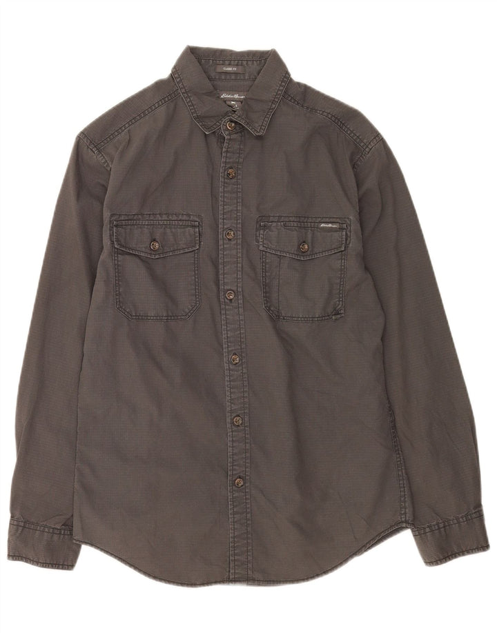Eddie Bauer muška košulja klasičnog kroja Mala siva pamučna
