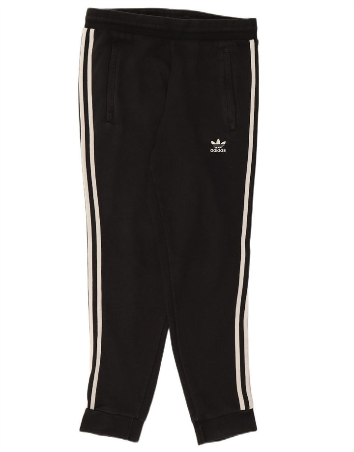 ADIDAS Womens Tracksuit Trousers Joggers UK 14 Medium  Black Polyester
