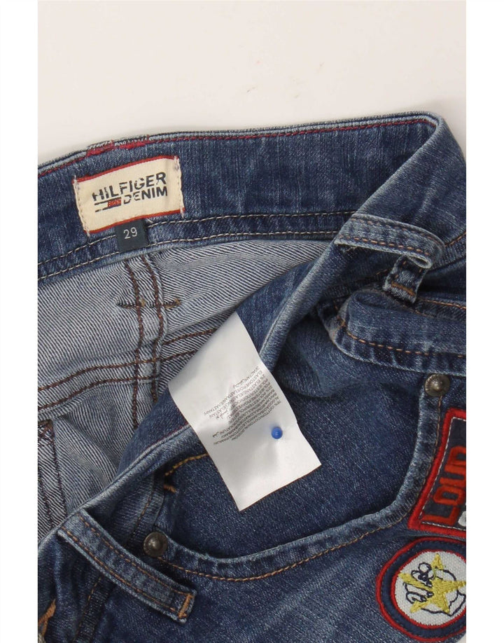 Tommy Hilfiger Ženske traper kratke hlače s grafičkim motivima W29 Srednje plavi pamuk