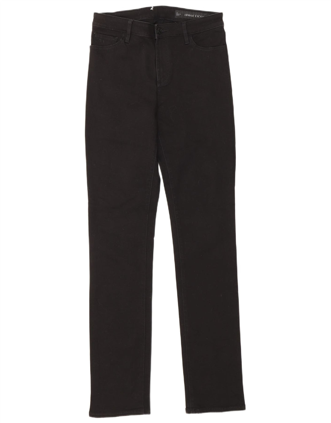 ARMANI EXCHANGE Ženske ravne traperice W28 L32 crni pamuk