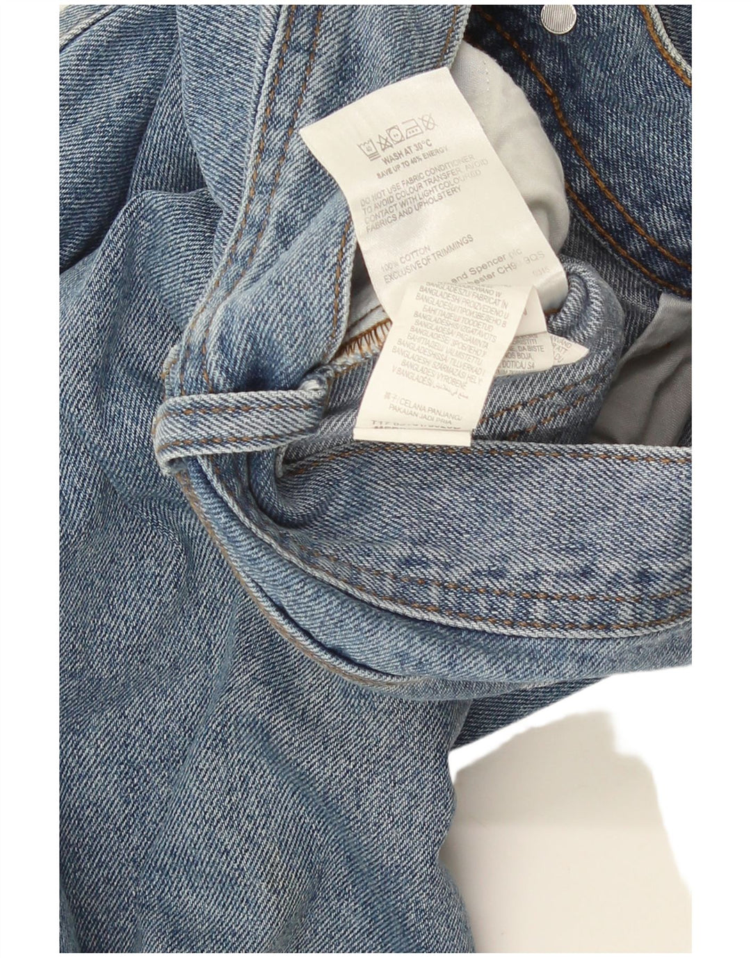 Marks & Spencer muške ravne traperice W34 L29 plavi pamuk