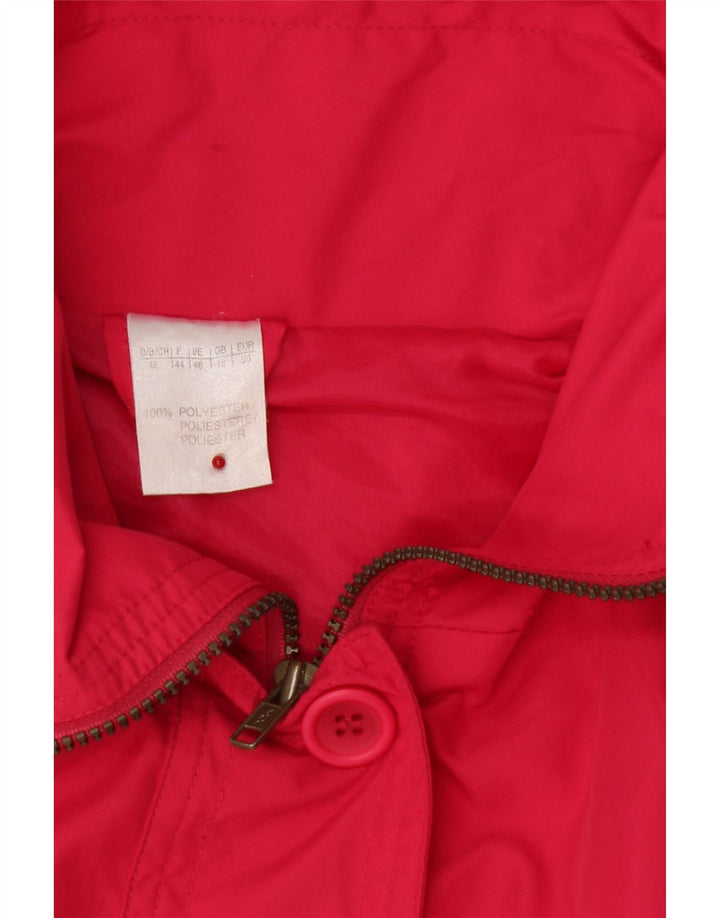 VINTAGE Womens Oversized Raincoat UK 16 Large  Pink Polyester Vintage Vintage and Second-Hand Vintage from Messina Hembry 