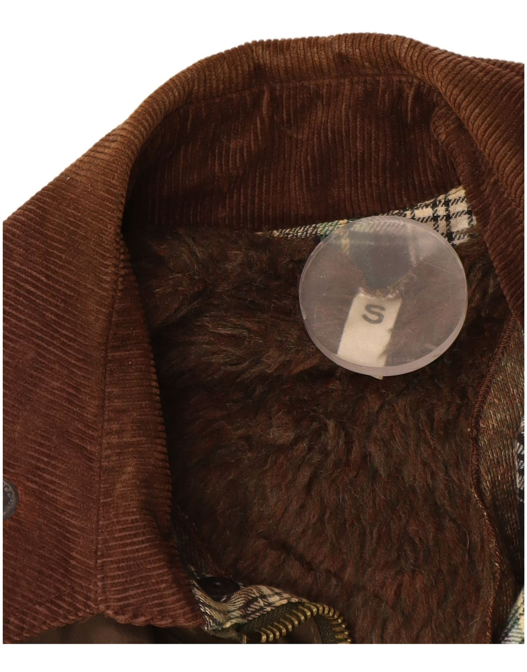 Vintage muška labava jakna od voštanog pamuka UK 36 mala kaki poliester